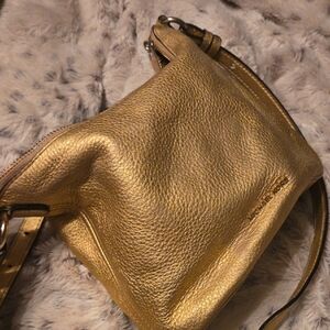 Michael Kors Metallic Gold Crossbody Bag